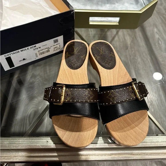 Shoes Louis Vuitton Cottage Clog Mule Clogs Louis Vuitton Dép